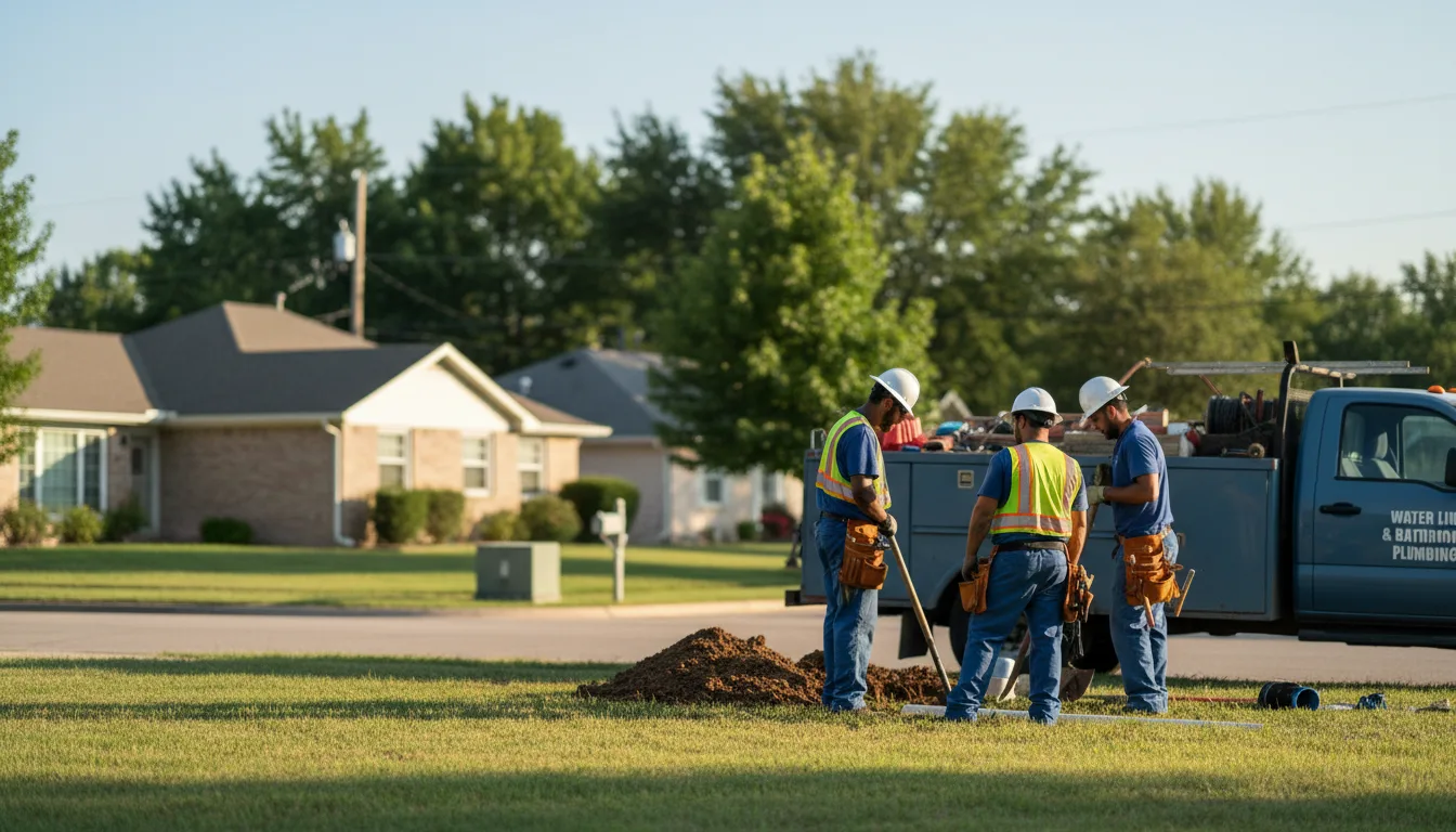 Residential water line and bathroom plumbing service in Sedan, KS